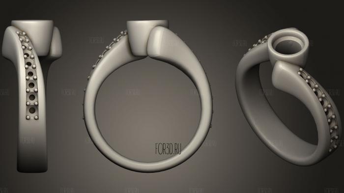 Engagement Ring 3 stl model for CNC